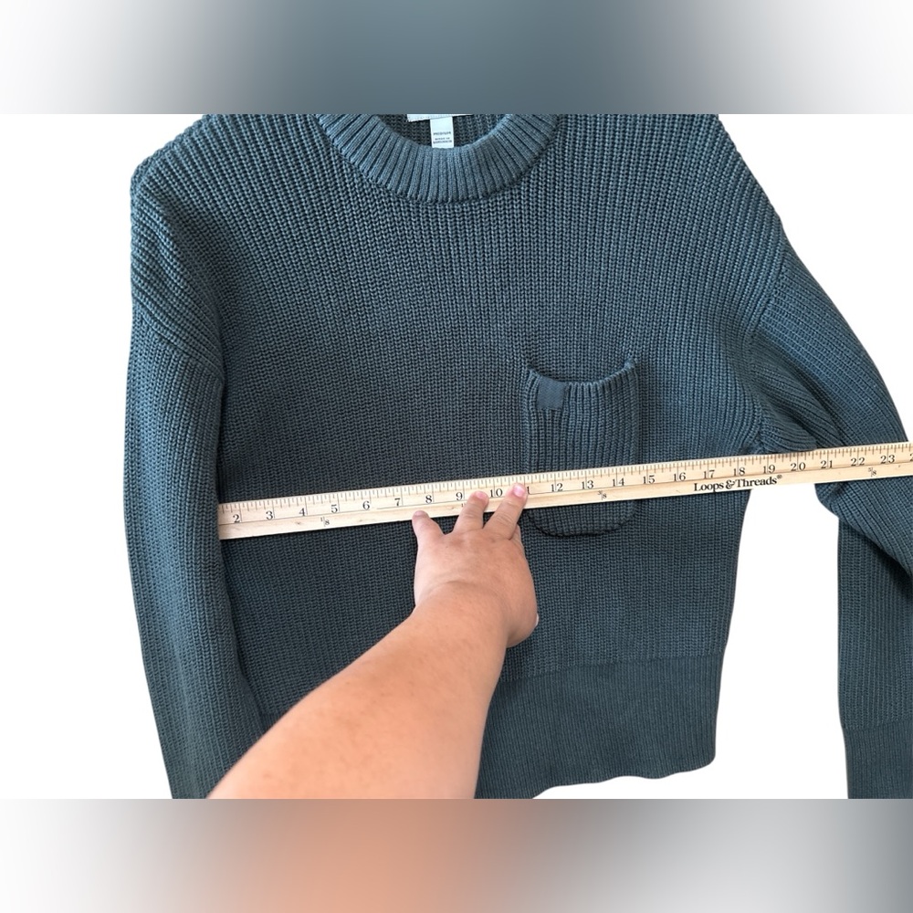 FLX Green Knit Sweater,Size Medium - Picture 7 of 8